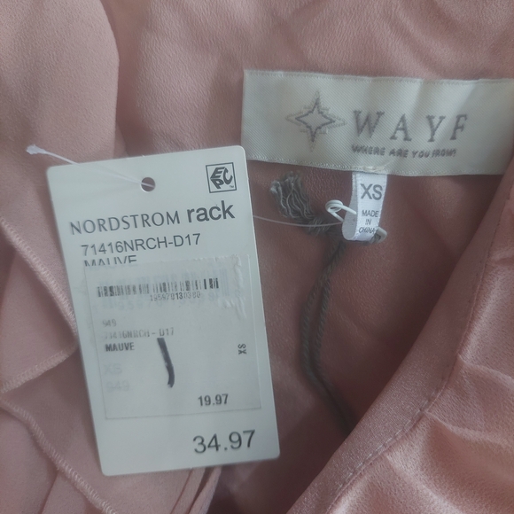 Wayf Pink Ruffle Top XS - Picture 4 of 6